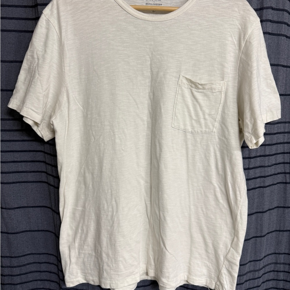 J. Crew White Short Sleeve Tee Classic Crew Neck